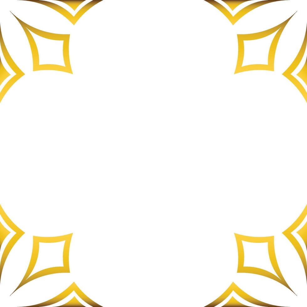 Luxury golden geometric frame design vector