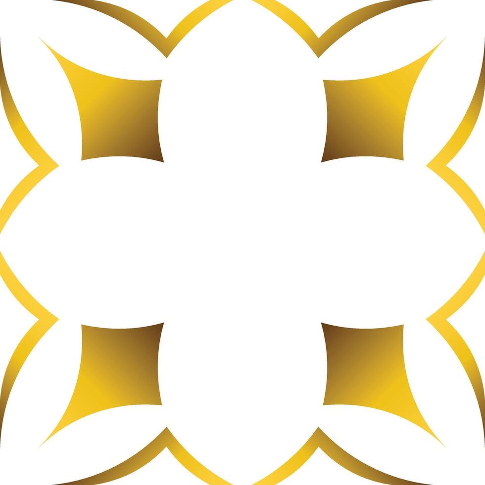 Luxury golden geometric frame design vector