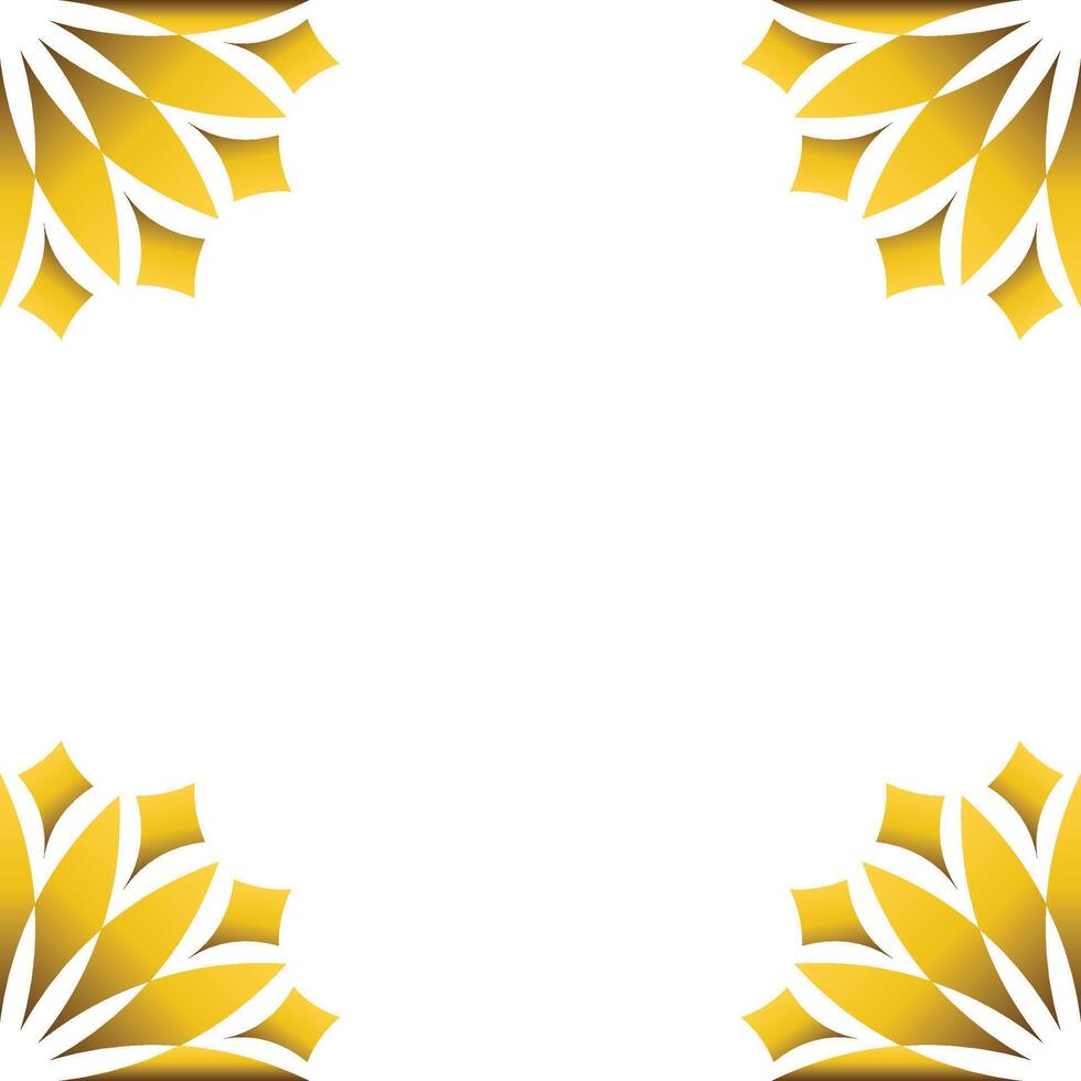 Luxury golden geometric frame design vector