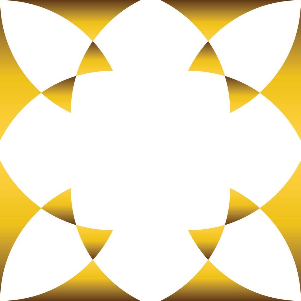 Luxury golden geometric frame design vector