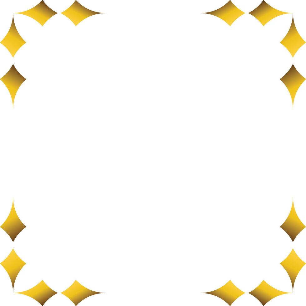 Luxury golden geometric frame design vector
