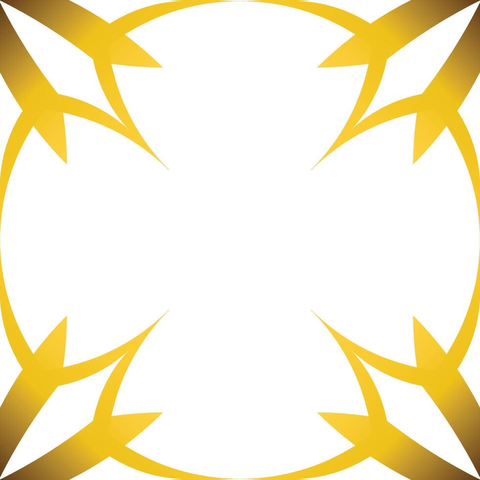 Luxury golden geometric frame design vector