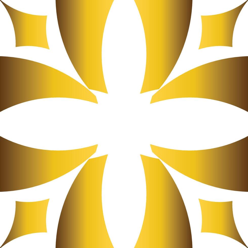 Luxury golden geometric frame design vector