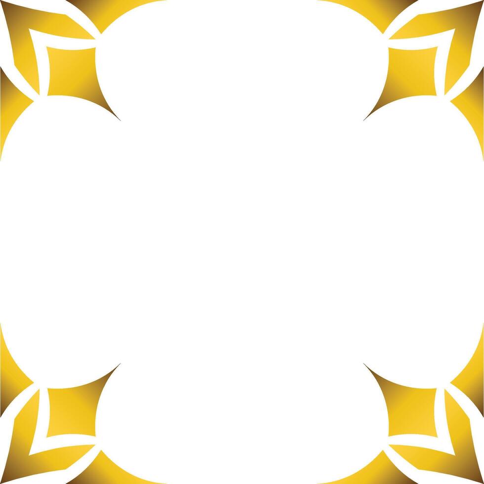 Luxury golden geometric frame design vector
