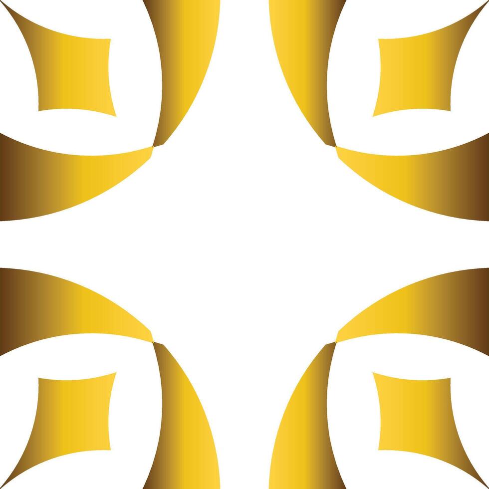 Luxury golden geometric frame design vector