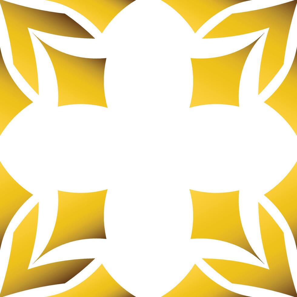 golden geometry frame design vector