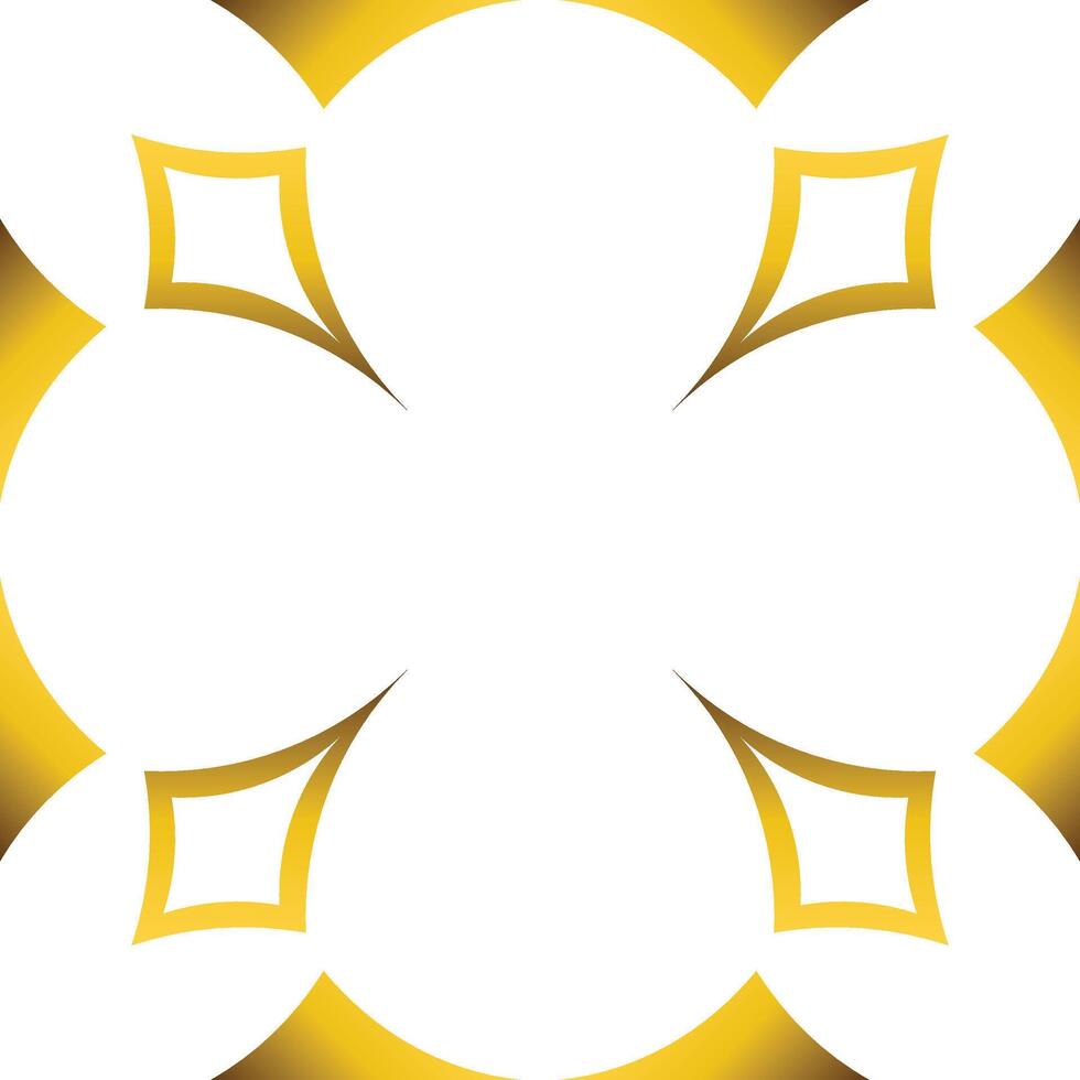 Luxury golden geometric frame design vector