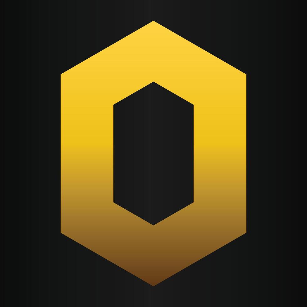 luxury golden hexagon design vector