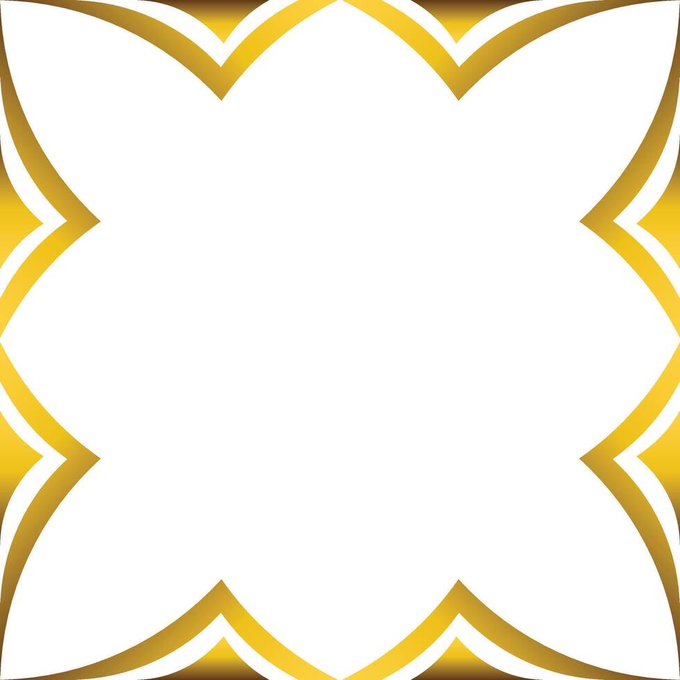 golden geometry frame design vector