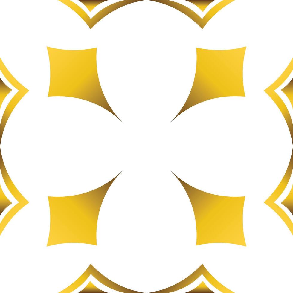 golden geometry frame design vector