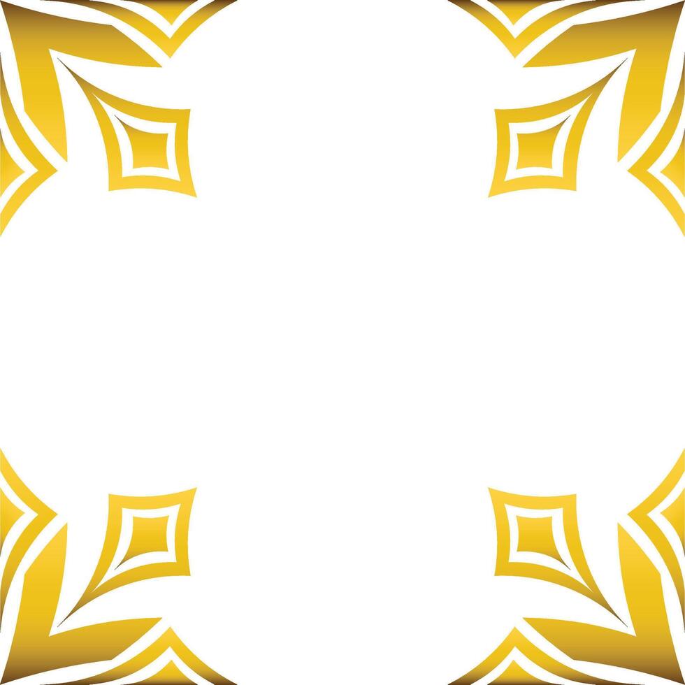 golden geometry frame design vector