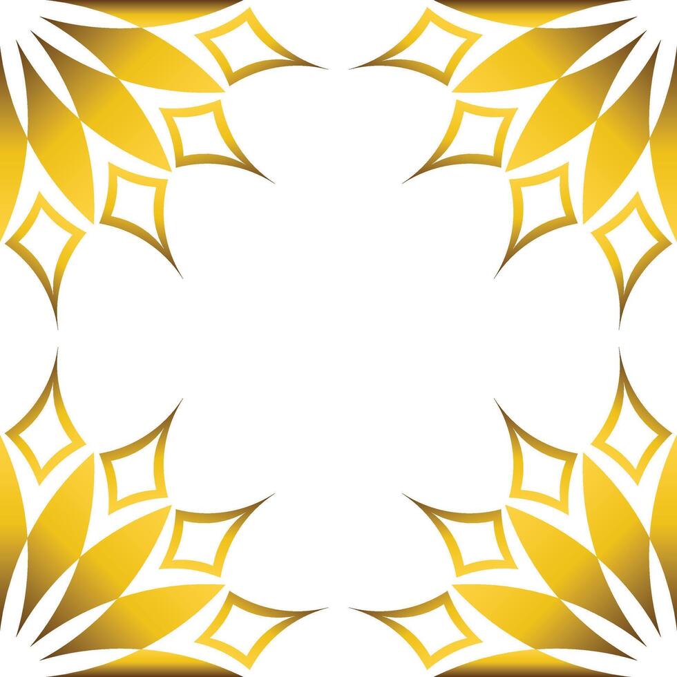 golden geometry frame design vector