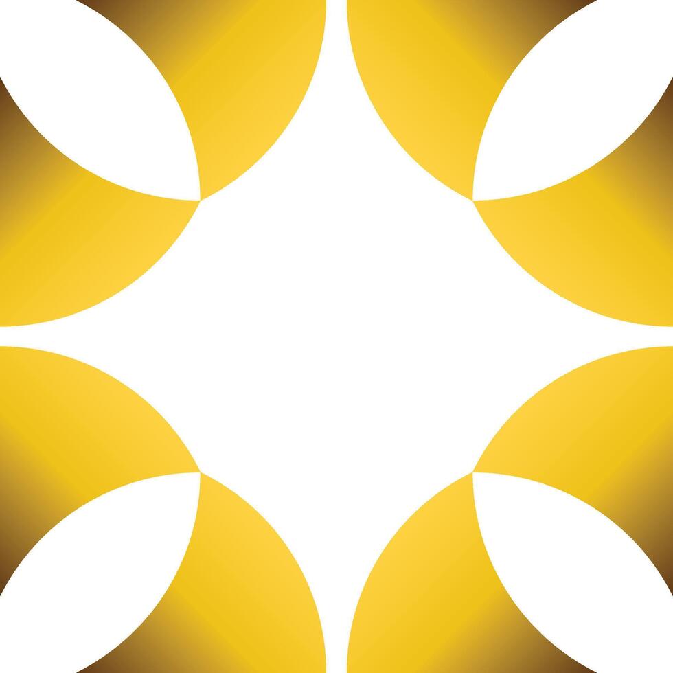 golden geometry frame design vector