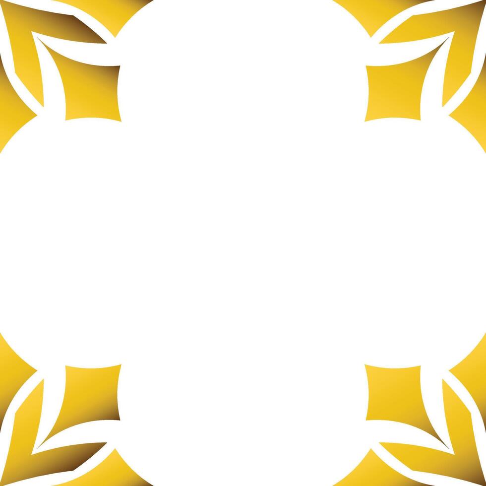 golden geometry frame design vector