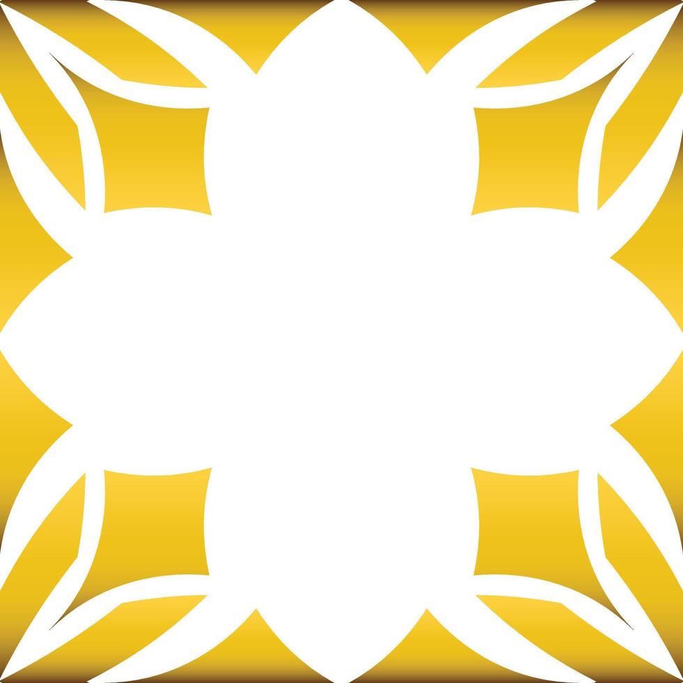 golden geometry frame design vector