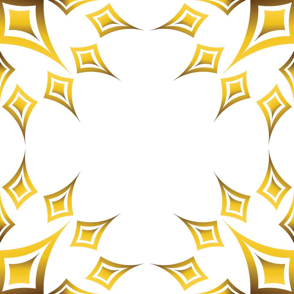 Luxury golden geometry frame design vector
