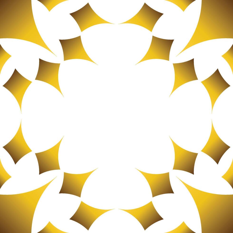 Luxury golden geometry frame design vector