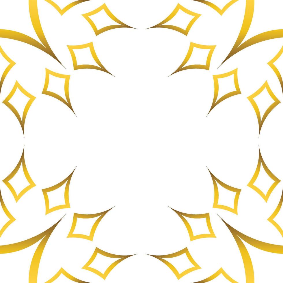 Luxury golden geometry frame design vector