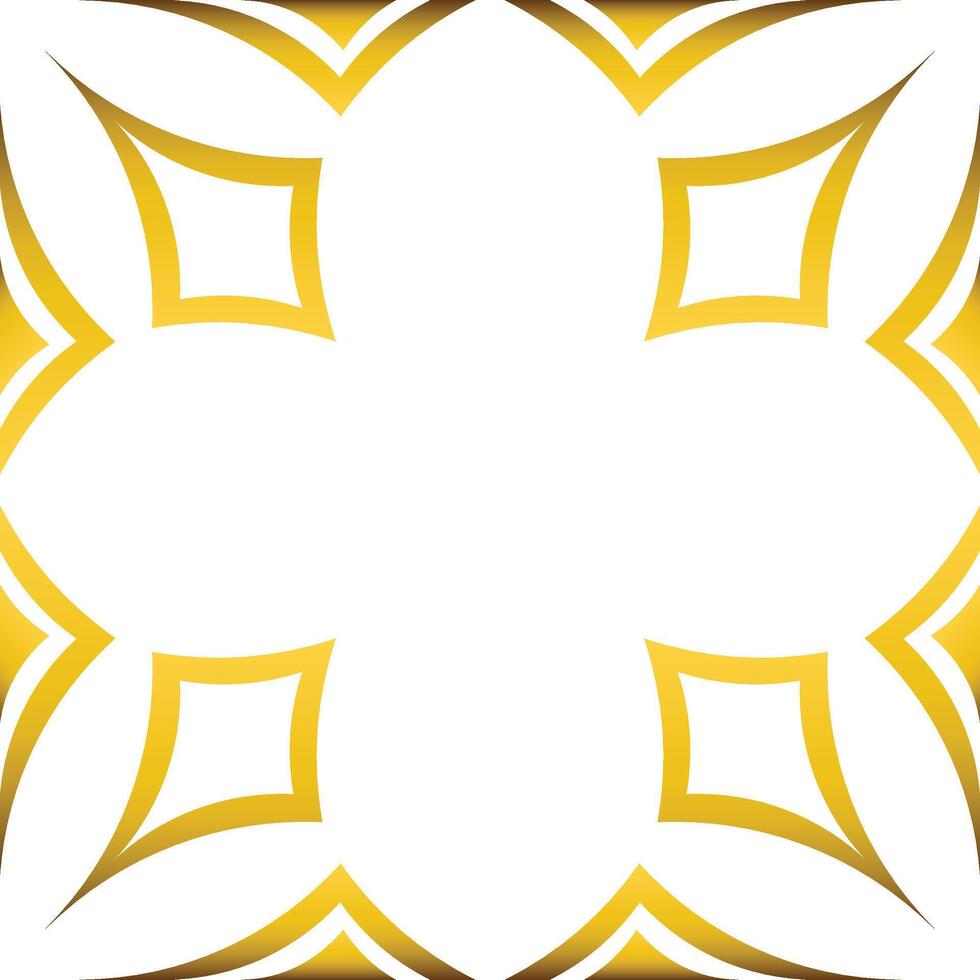 Luxury golden geometric frame design vector