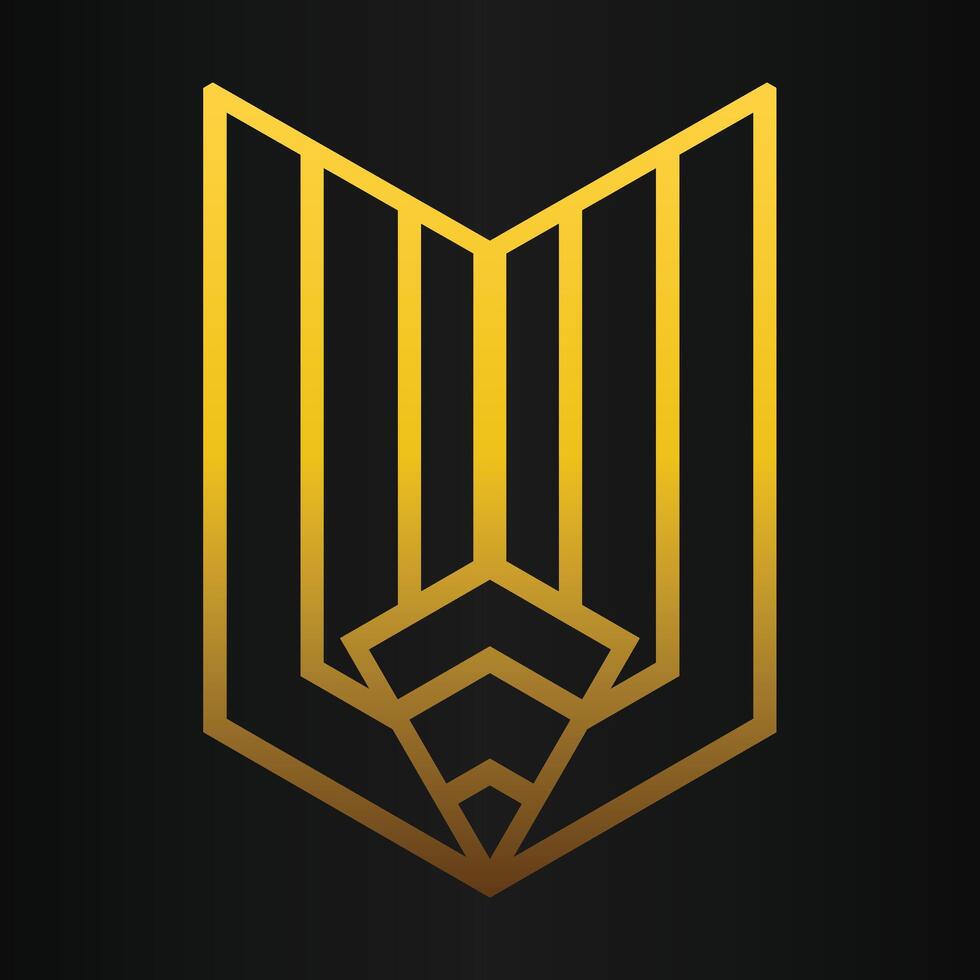 golden geometry design on black background vector