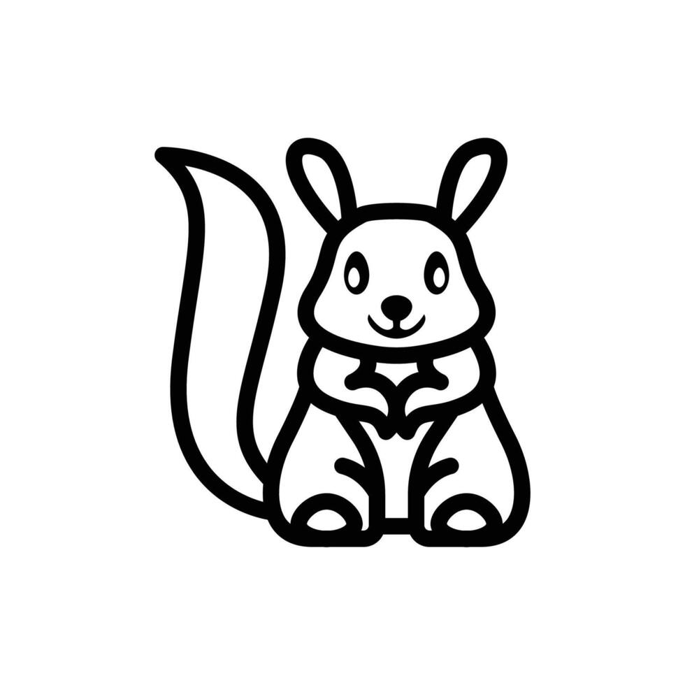 squirrel icon or logo design isolated sign symbol illustration. A collection of high quality black line style icons vector