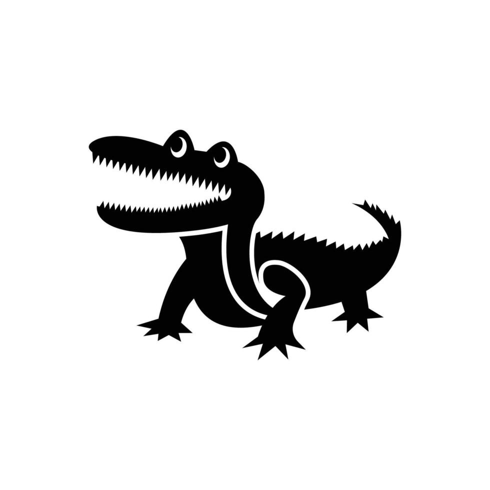 Crocodile icon or logo design isolated sign symbol illustration. A collection of high quality black line style icons vector