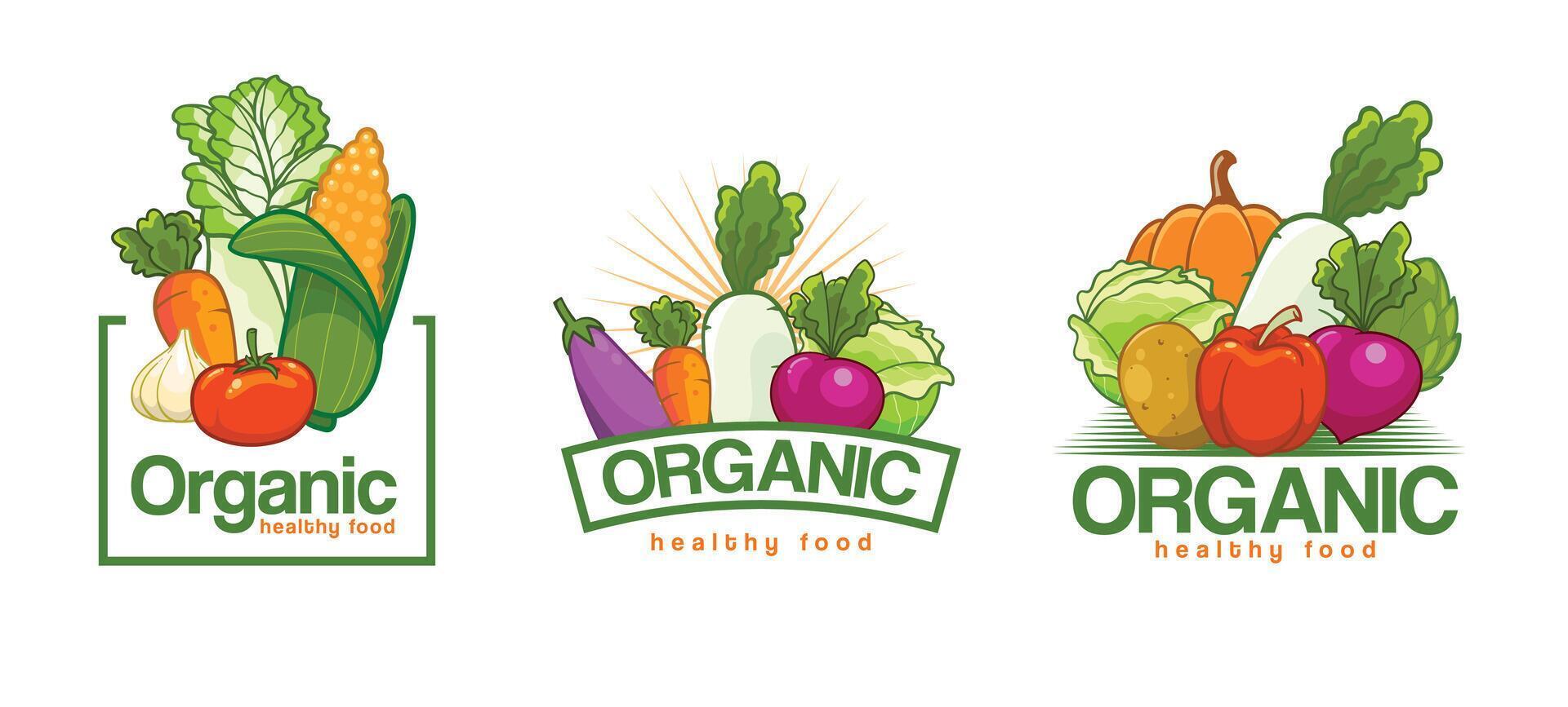 vegetable logo design vector
