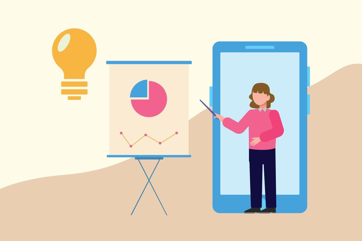 Skill and Training concept. Colored flat illustration isolated. vector