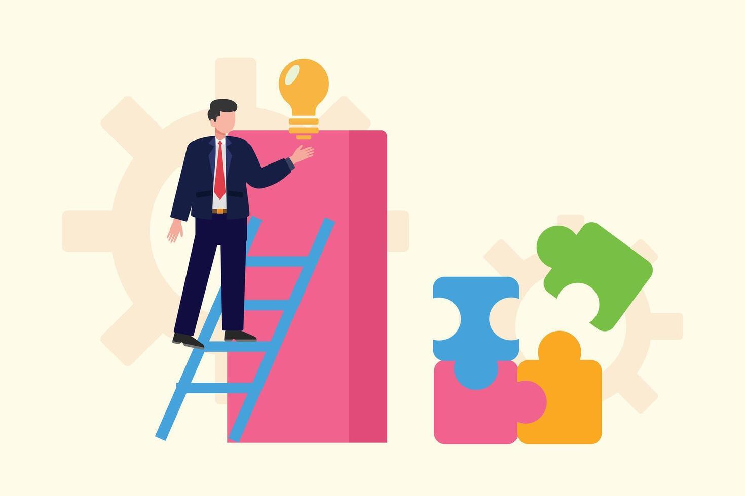 Skill and Training concept. Colored flat illustration isolated. vector