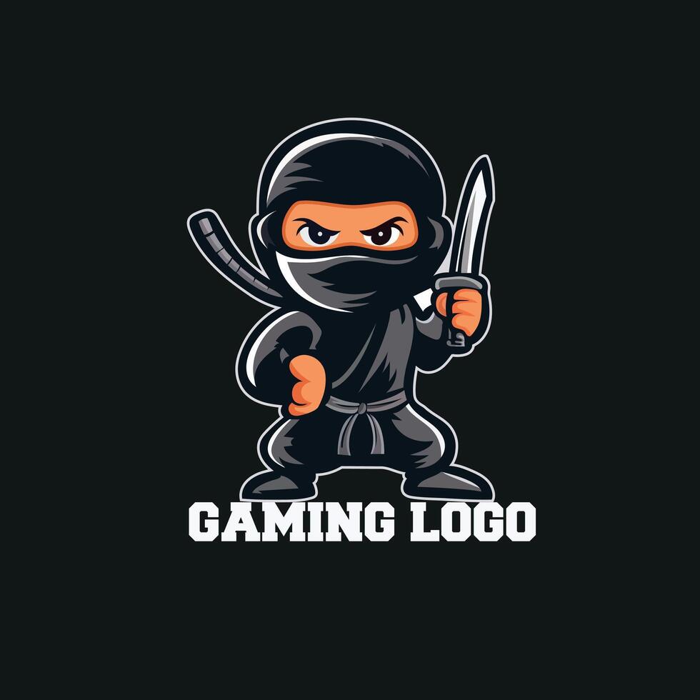 gaming hand drawing vintage logo vector