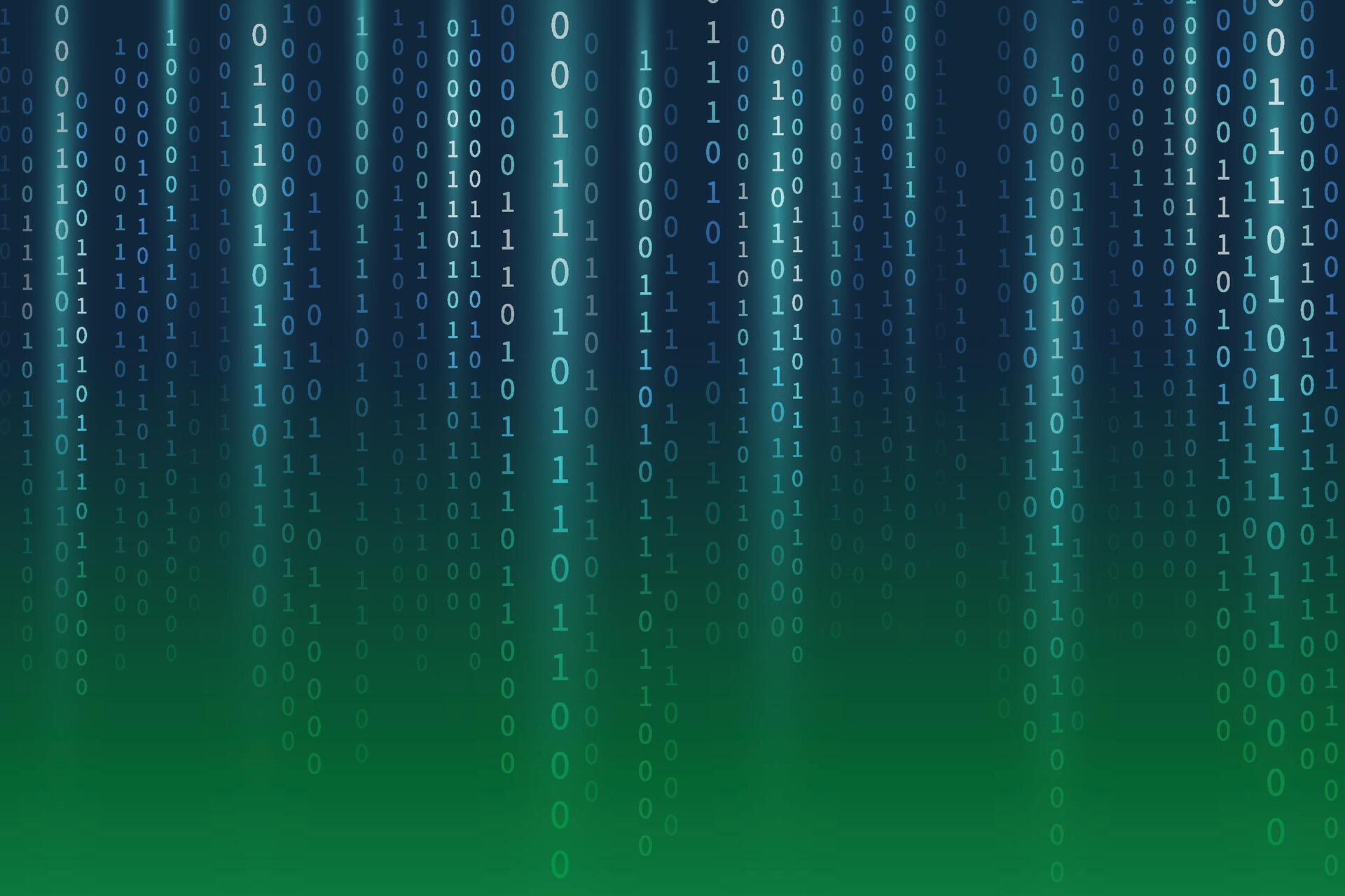 Design elements Binary computer code halftone pattern dark background ...