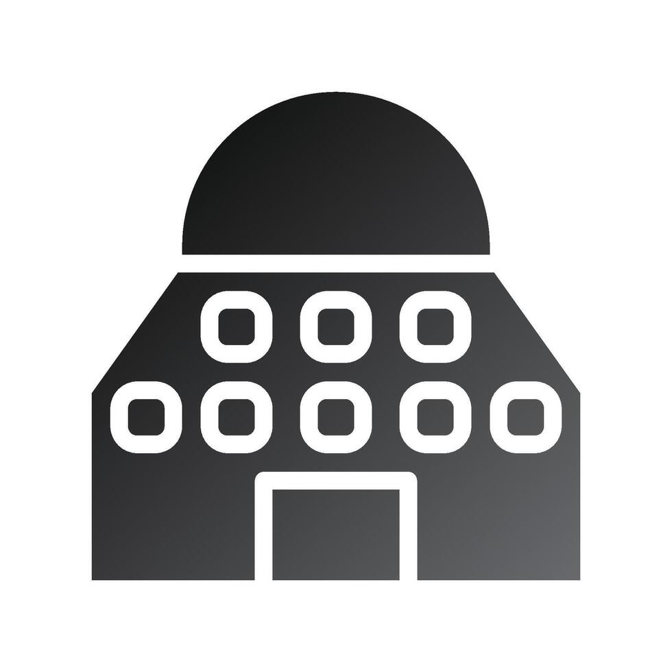 Building icon solid gradient black vector