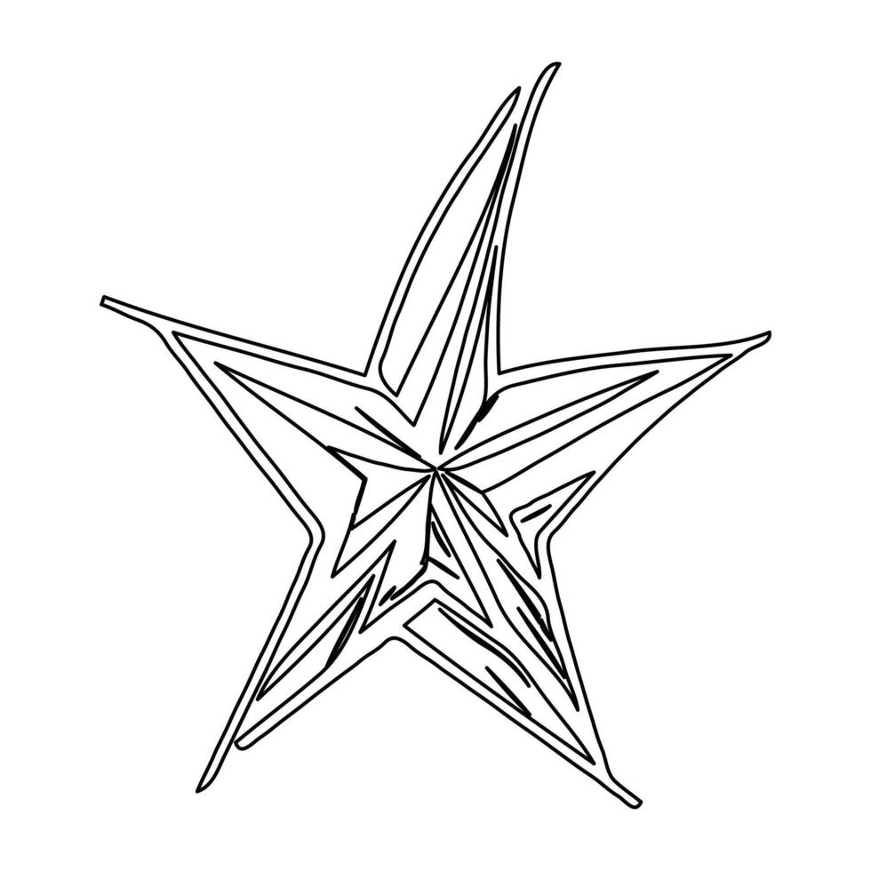 star winter outline illustration sketch vector
