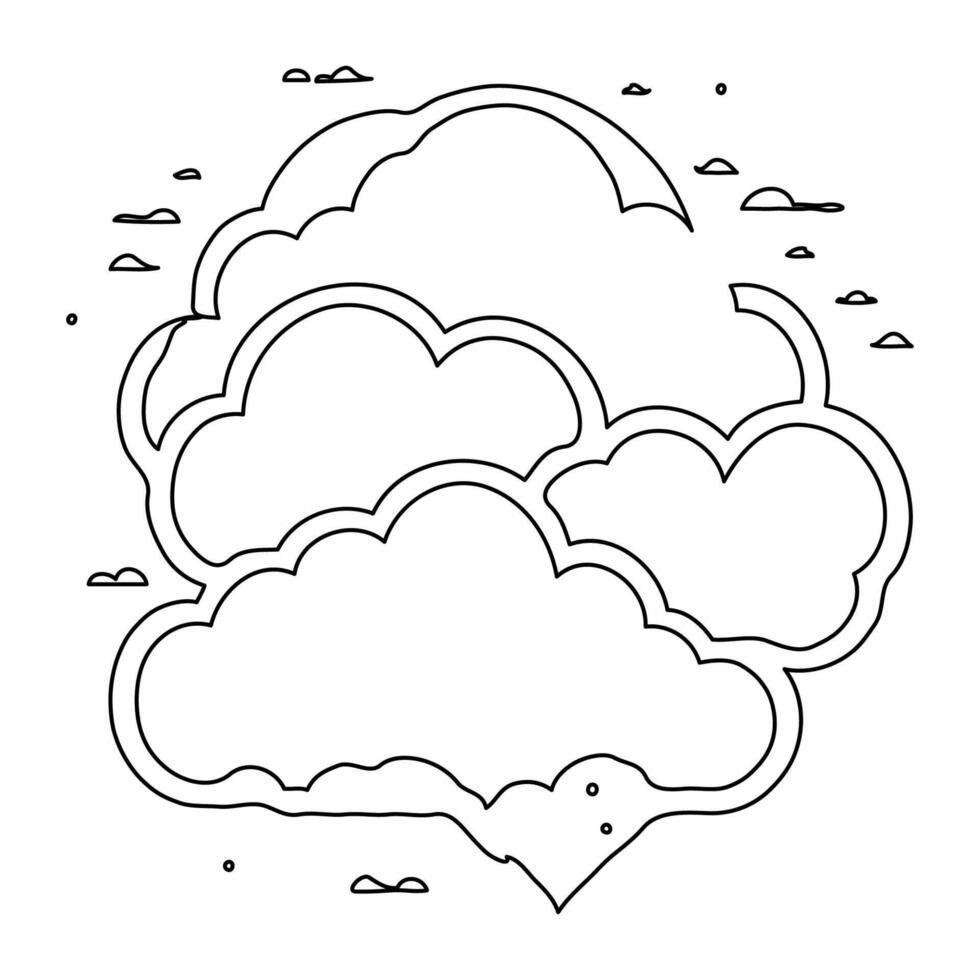 cloud winter outline illustration sketch vector