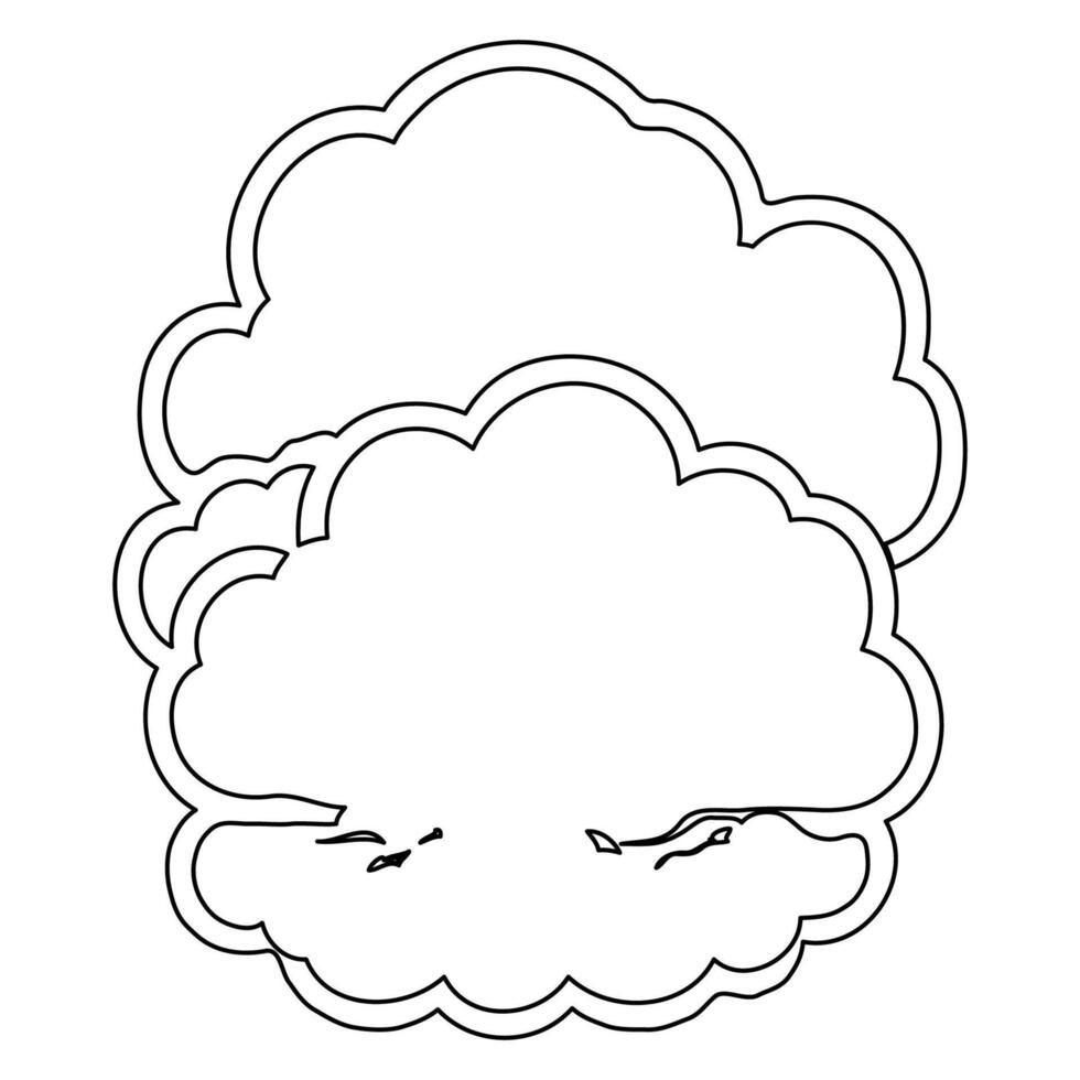 cloud winter outline illustration sketch vector