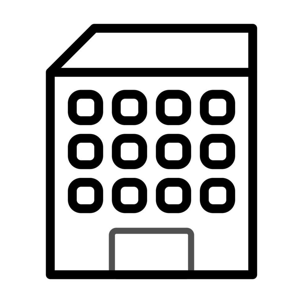 Building icon duocolor grey black vector