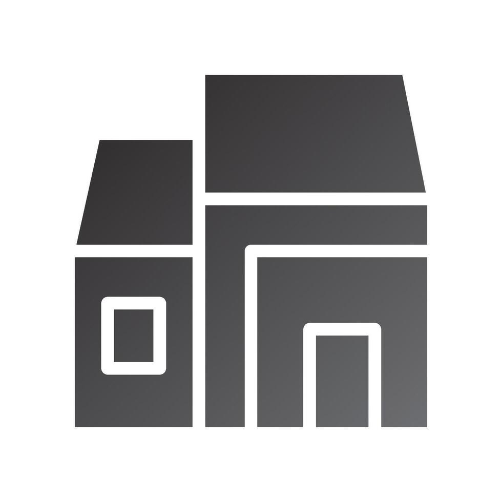 house icon gradient solid black vector
