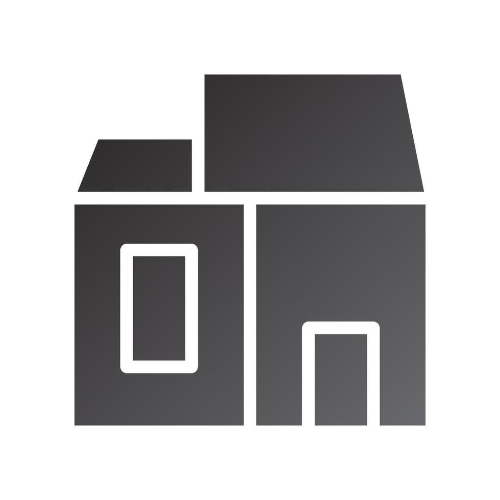 house icon gradient solid black vector