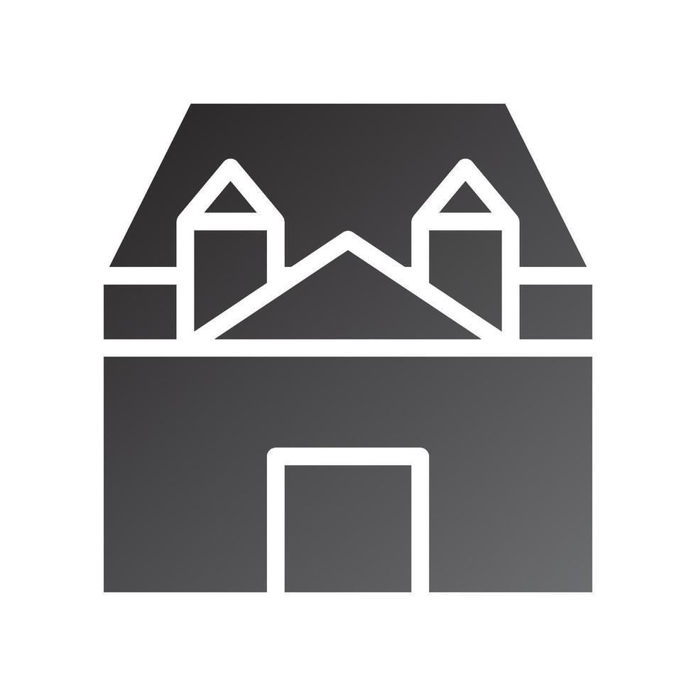 house icon gradient solid black vector