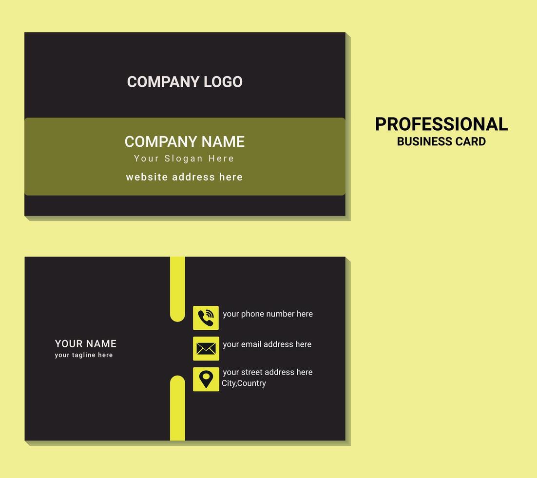 Professional business card design stunning for personal and official functions. vector