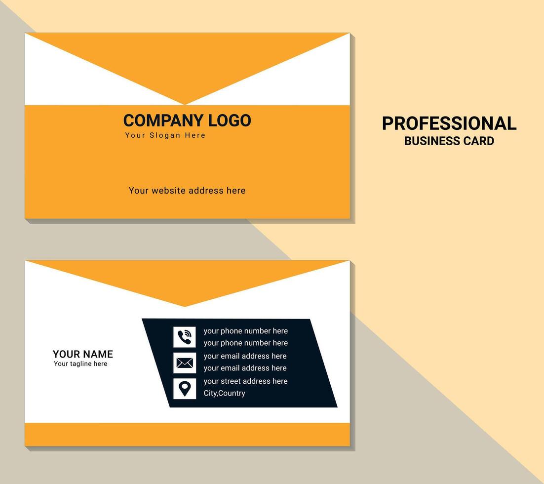 Professional business card design valuable for personal and corporate use. vector