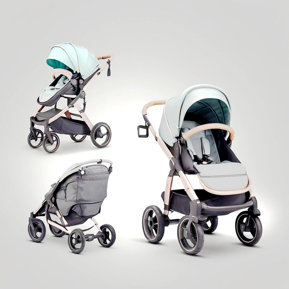 Child's pram with seat attachment photo