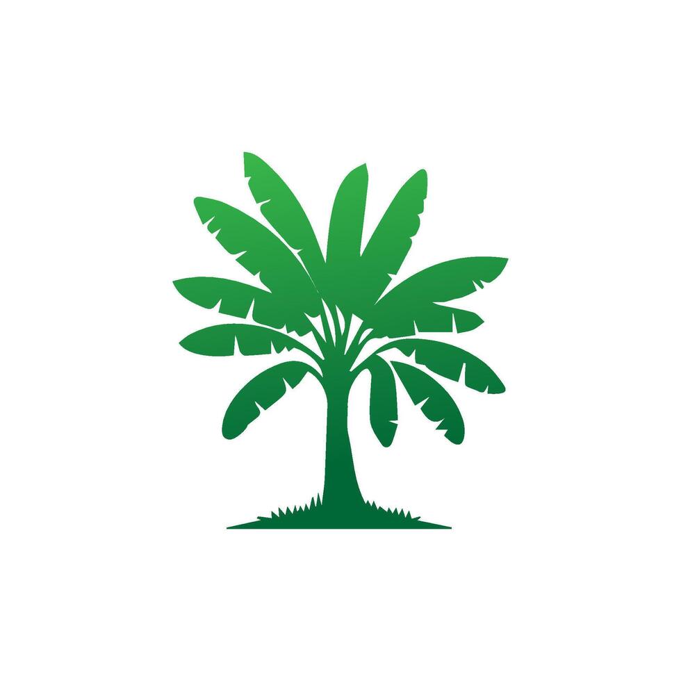 Banana Tree Silhouette Icon. Illustration of Banana Tree. Banana tree with fruit symbol. Banana tree sign. vector