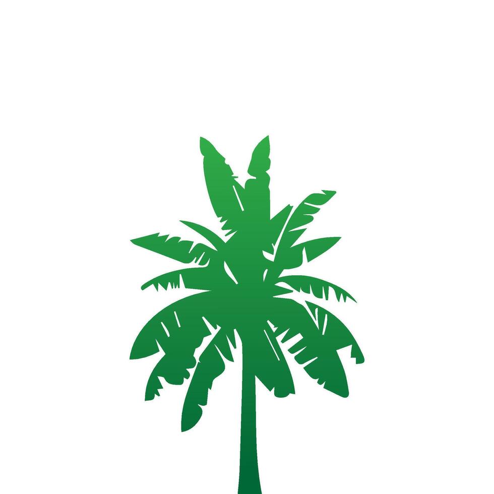 Banana Tree Silhouette Icon. Illustration of Banana Tree. Banana tree with fruit symbol. Banana tree sign. vector