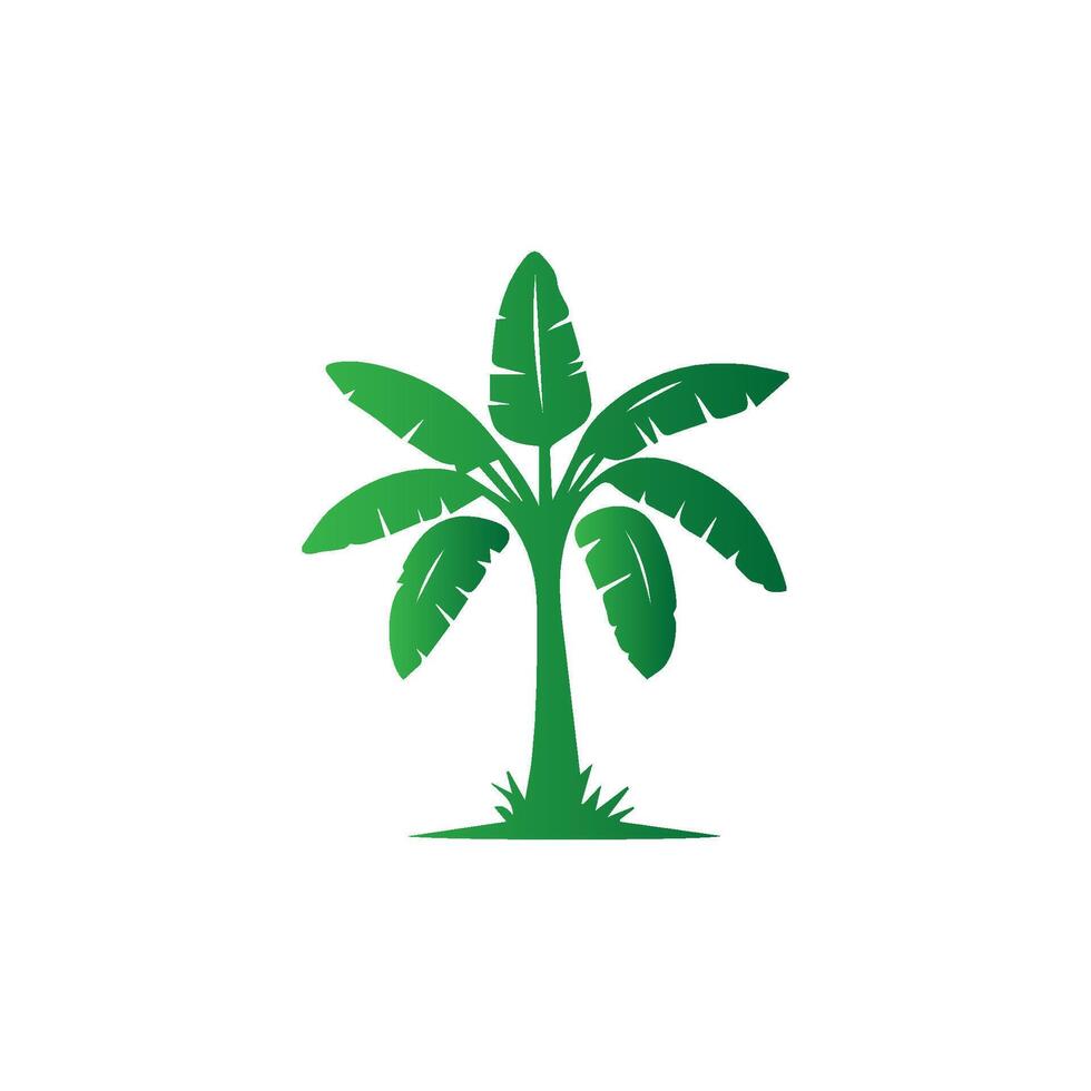 Banana Tree Silhouette Icon. Illustration of Banana Tree. Banana tree with fruit symbol. Banana tree sign. vector
