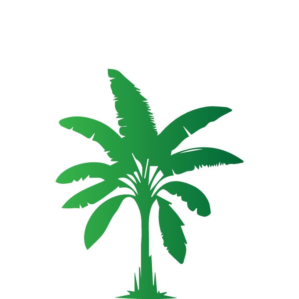 Banana Tree Silhouette Icon. Illustration of Banana Tree. Banana tree with fruit symbol. Banana tree sign. vector