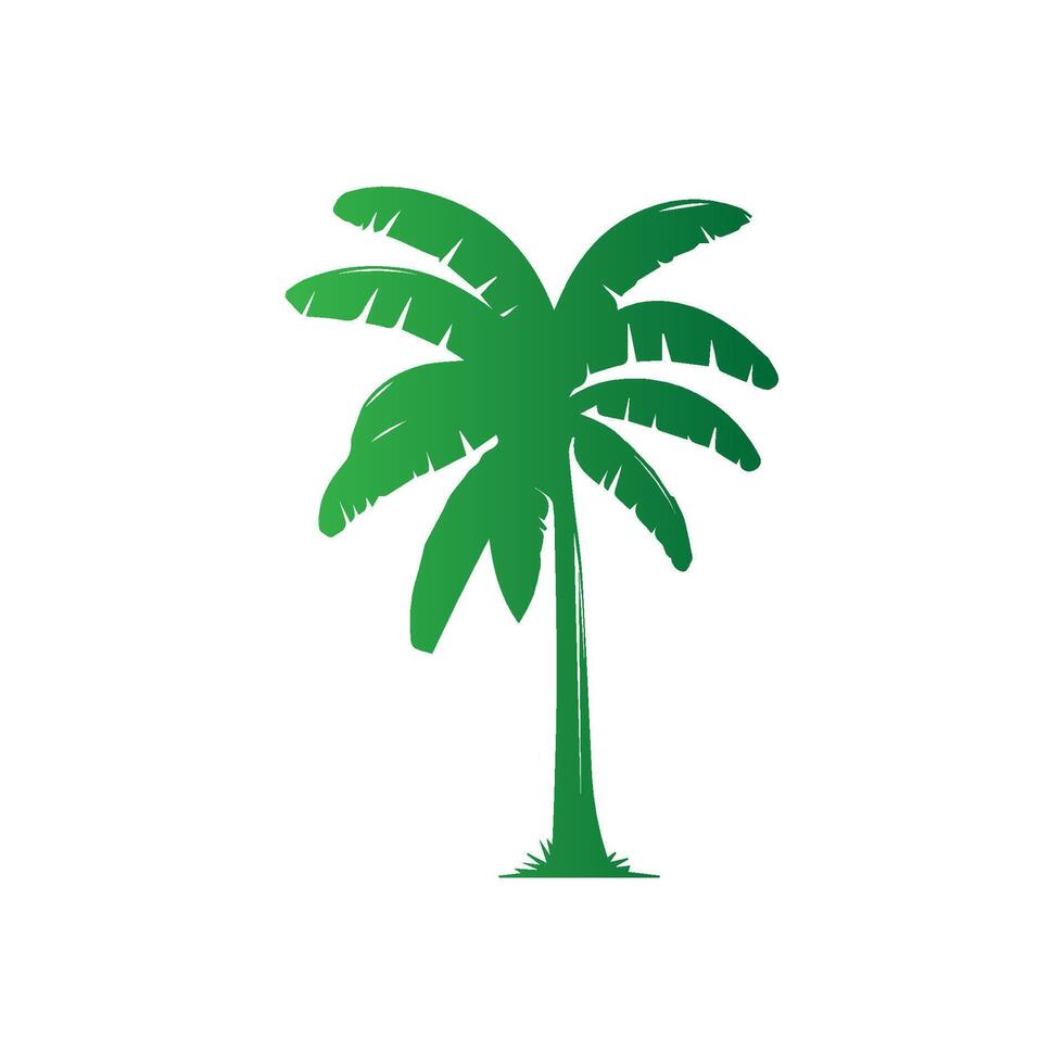 Banana Tree Silhouette Icon. Illustration of Banana Tree. Banana tree with fruit symbol. Banana tree sign. vector