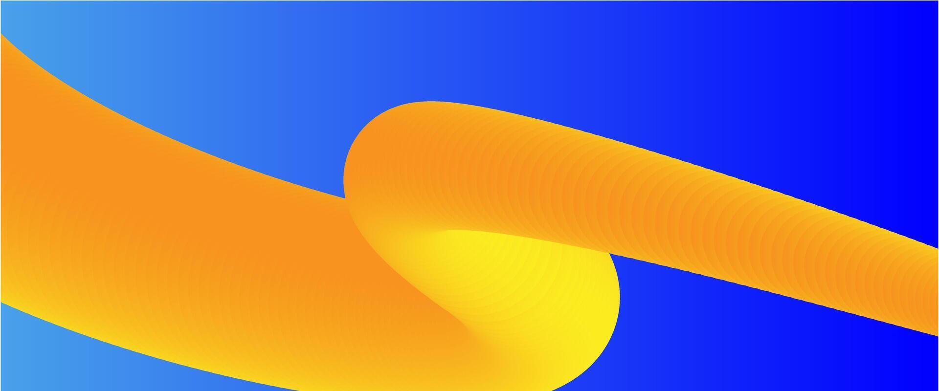 abstract fluid background with blue and yellow color vector
