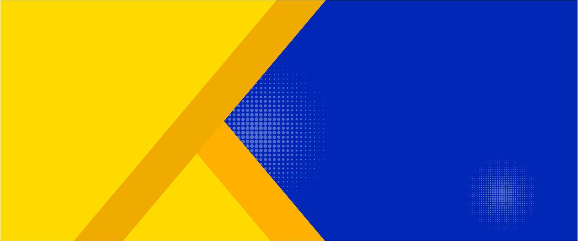 Abstract background modern hipster futuristic graphic, banner yellow and blue background vector