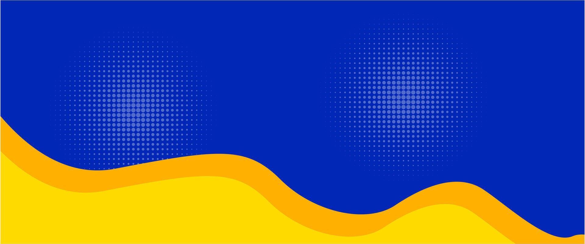 Abstract background modern hipster futuristic graphic, banner yellow and blue background vector